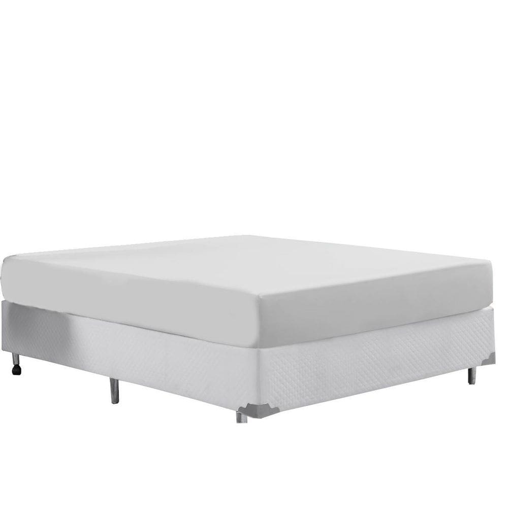 Lençol Avulso Queen 400 Fios Com Elástico Branco Barato