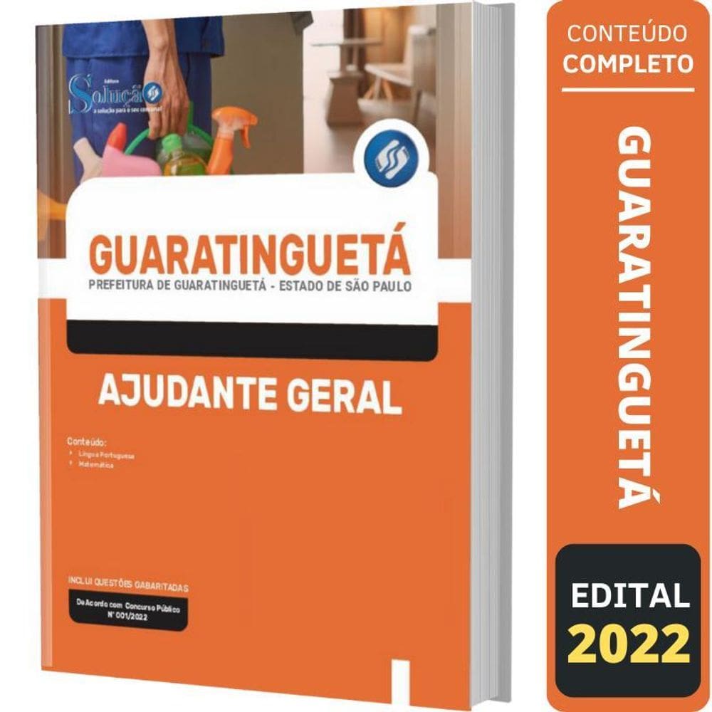 Apostila Prefeitura Guaratinguetá Sp - Ajudante Geral