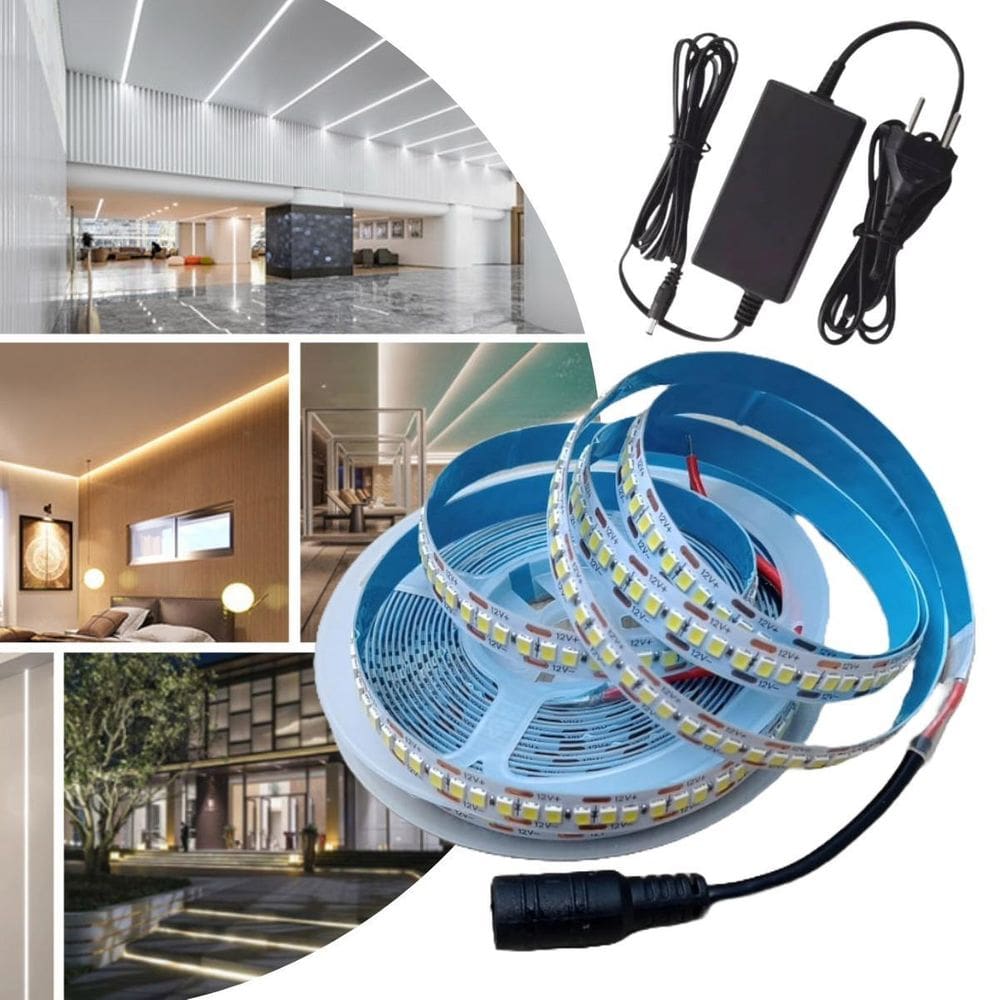 Fita de Led 2835 5m 240 Leds 12v - Branco Quente