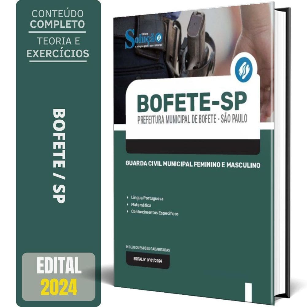 Apostila Prefeitura Bofete Sp 2024 Guarda Civil Municipal