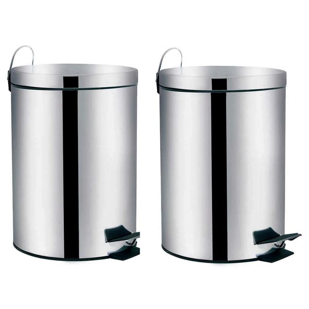 Kit 2 Lixeiras Cesto Lixo Inox Banheiro Cozinha 3Litros Mor