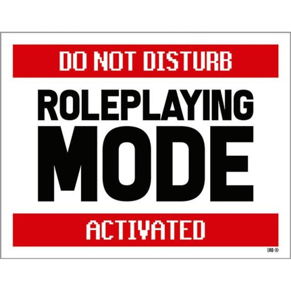 Kit 10 Placas Decorativa Roleplaying Mode Activated 36X46
