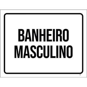 Kit 3 Placas Banheiro Masculino Setor 36X46
