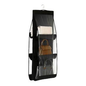 Suporte Organizador Bolsas Cabide Armário Guarda Roupa Preto