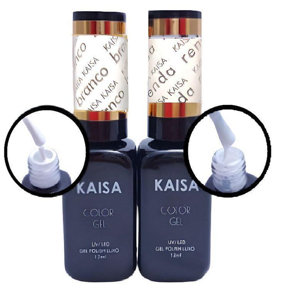 Kit Esmalte Francesinha Kaisa Em Gel Branco/Renda