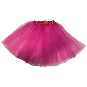 Saia Tule Adulto 40Cm Lisa Rosa Pink Fantasia
