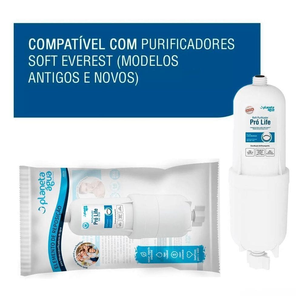 Filtro Para Purificador De Água Soft Fit - Refil Pró Life
