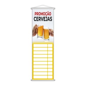 Banner  Cervejas Tabela Preços Bebidas 100X30Cm