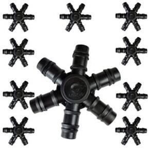 Kit Conector Aranha Mixlife 6 Saidas Aeração Com10 Unidades