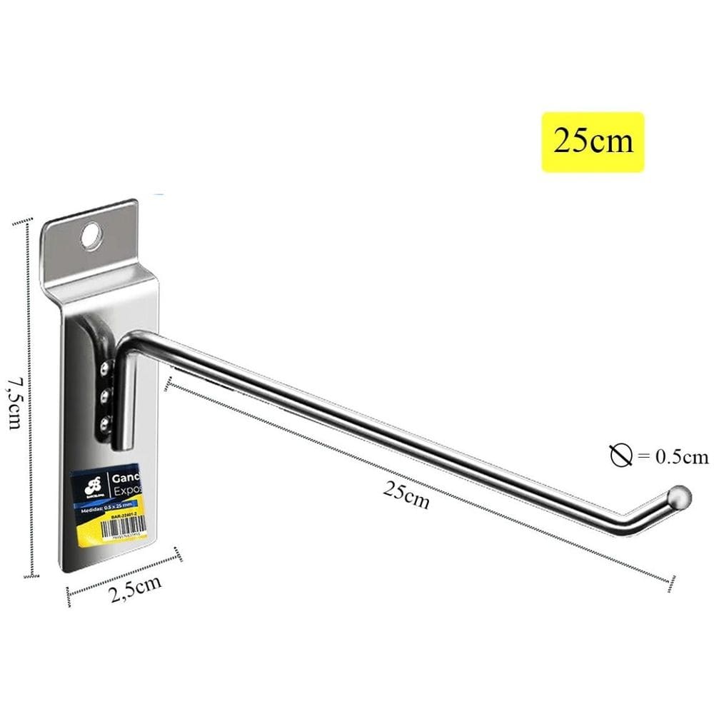 Gancho expositor de  25cm  modelos (BAR-22401-2)