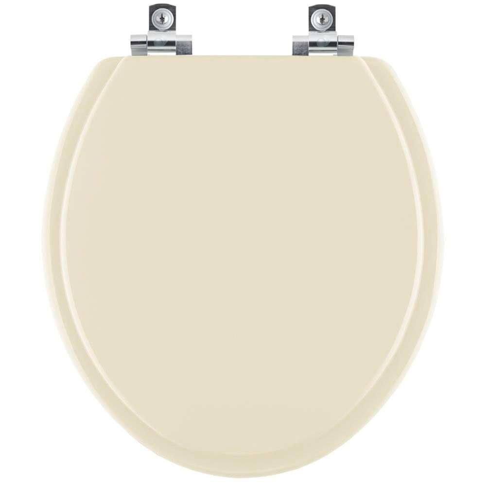 Assento Sanitário com Fechamento Lento Convencional Oval Marfim para vaso Hervy