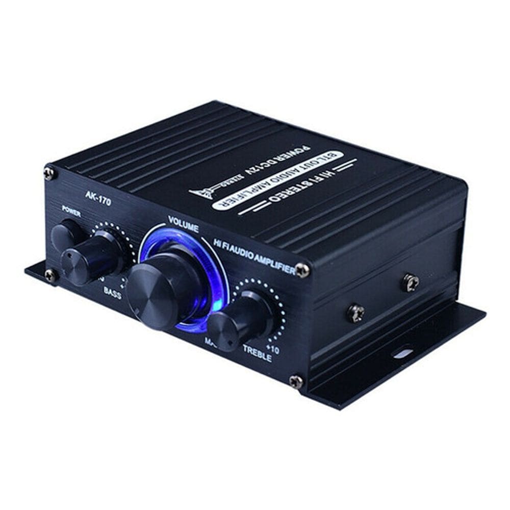 Mini Amplificador Áudio Estéreo Rádio Microfone 400w Ak-170