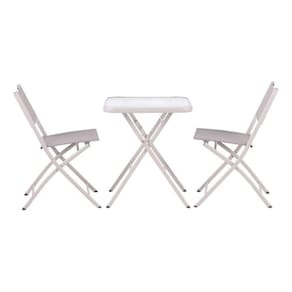 Conjunto De Varanda E Jardim Dobravel Aco Deluxe - 3 Pecas