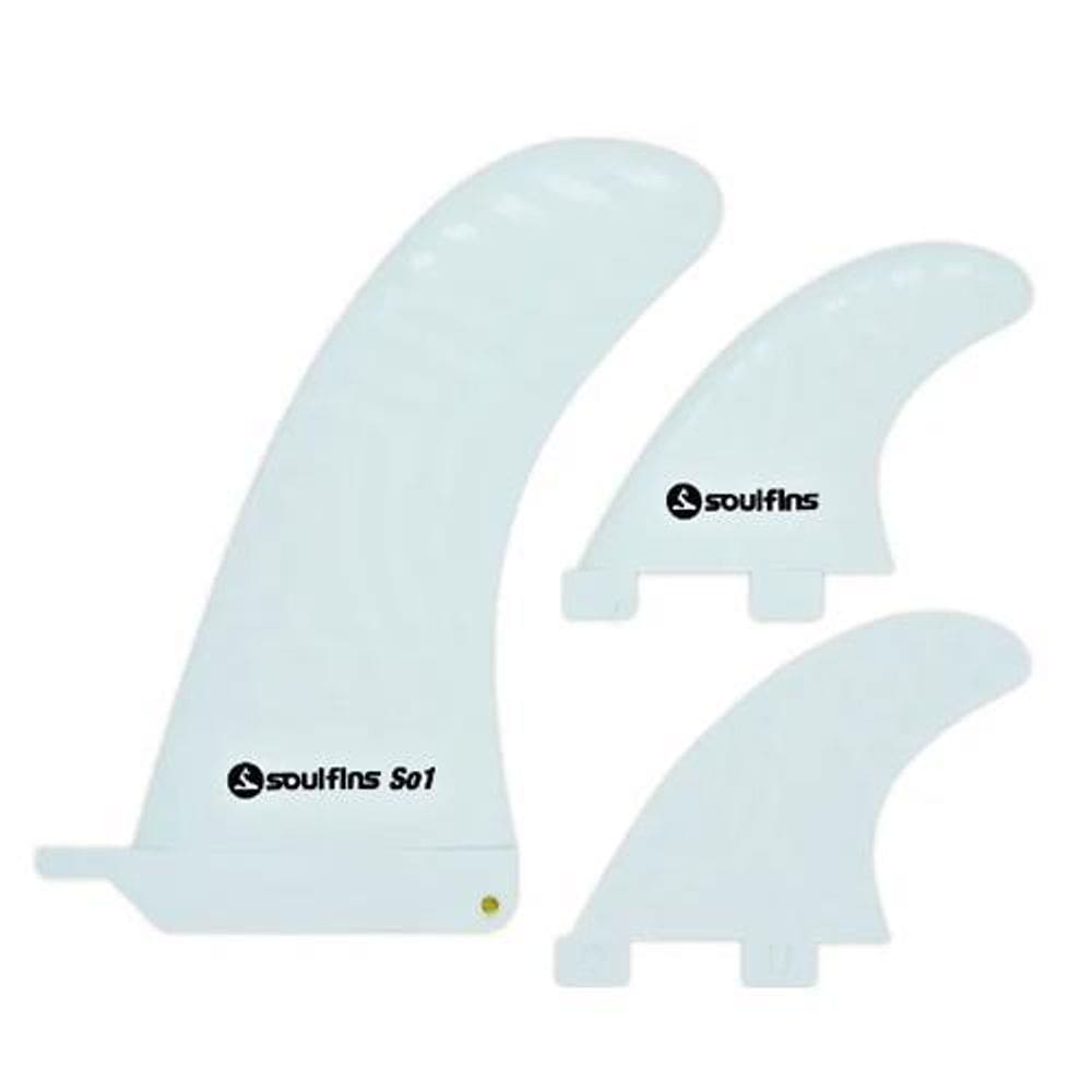 Quilhão + Estabilizadoras 8 Polegadas - Soul Fins - Branco