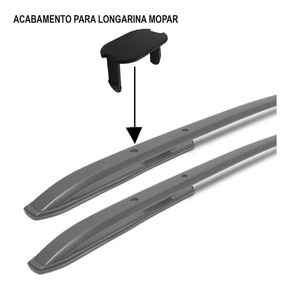 Tampa Acabamento Preto Longarina  Jeep Renegade Preto