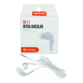 Fone De Ouvido Slim Com Fio P2 Com Microfone Celular Branco