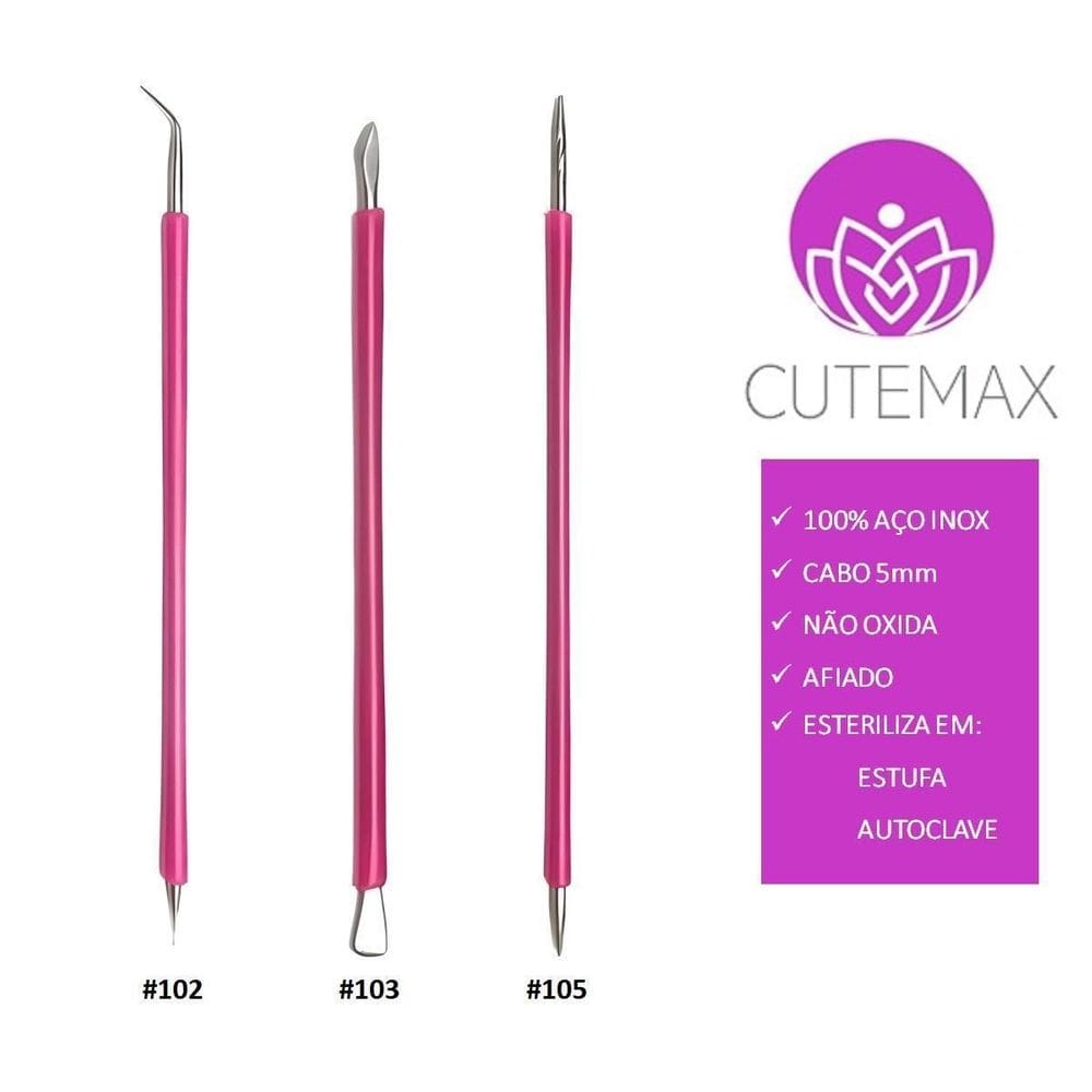 Cutemax Manicure Pedicuro Palito + Espátula + Desencravador