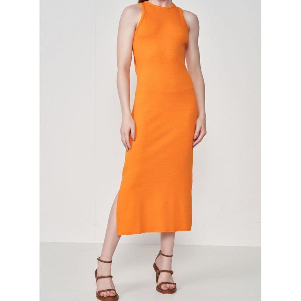 Vestido Midi Slim Marrocan Com Fendas Laterais Colcci