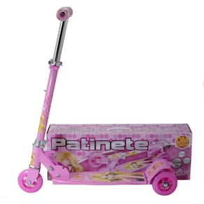 Patinete Infantil De Ferro 50 Kg Menina 3 4 5 6 7 Anos Idade