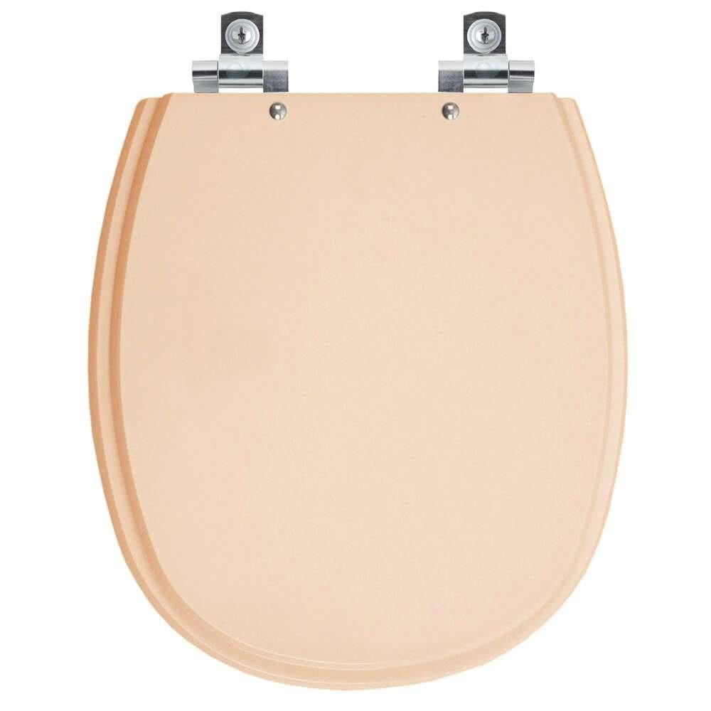 Assento Sanitário Soft Close Aspen Rosa Floral para vaso Deca