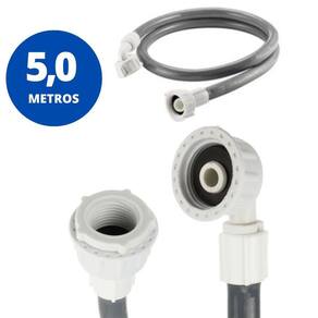 Mangueira Entrada Água Máquina Lavar Universal 5M Metros
