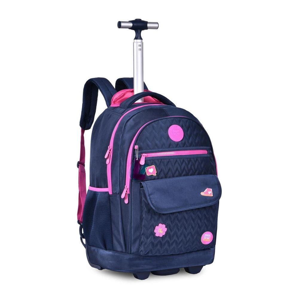 Mochila Rodinhas Luluca Bolsa Escolar Azul 33L - LU24085