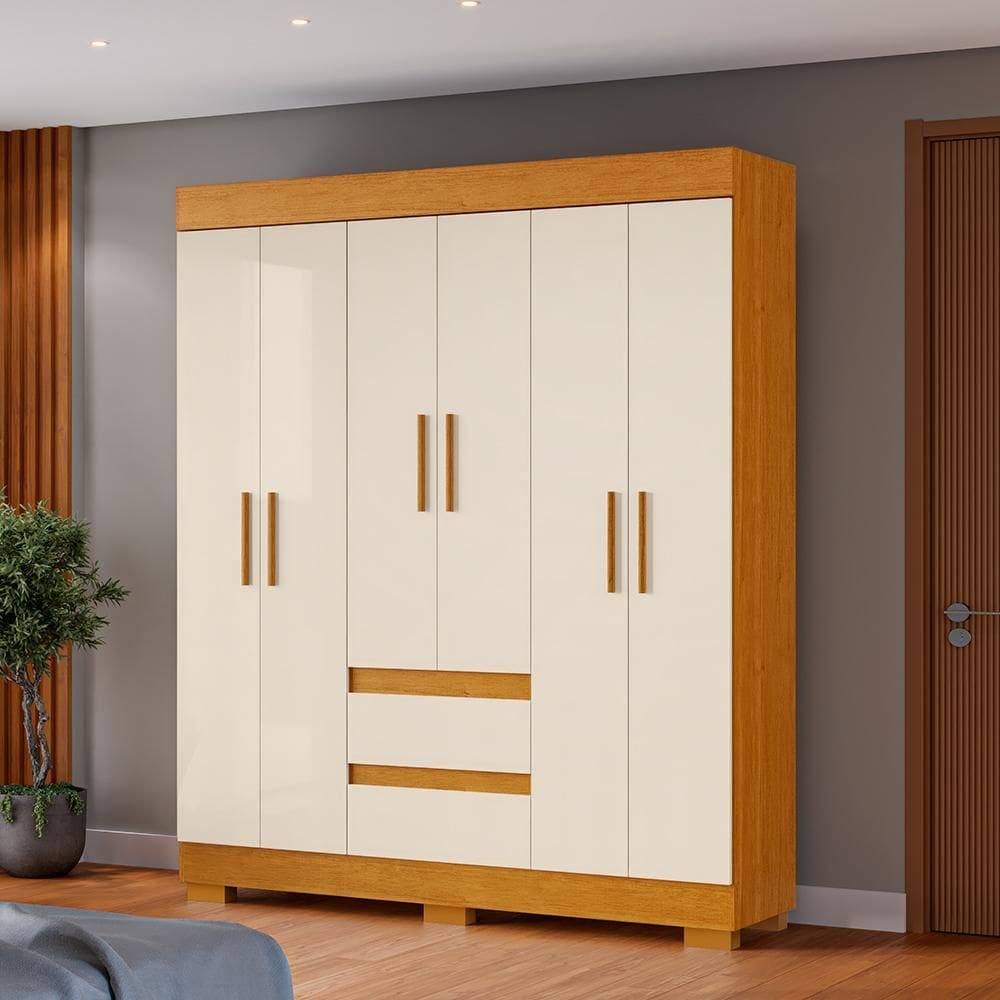 Guarda-Roupa De Casal Argentina 6 Portas Linhamobília