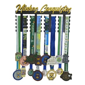 Quadro Porta Medalhas Grande 30 Medalhes Expositor Minhas