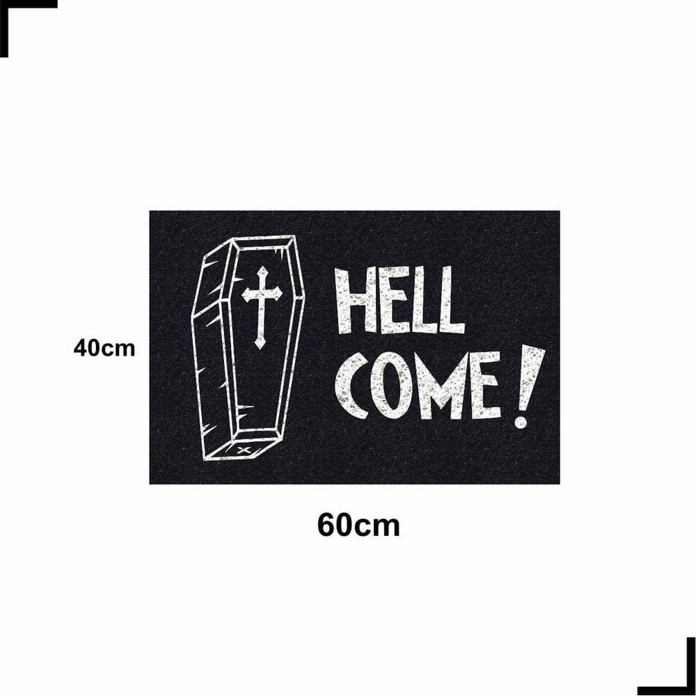 Tapete Capacho Terror Hell Come 60X40 Halloween Fantasma