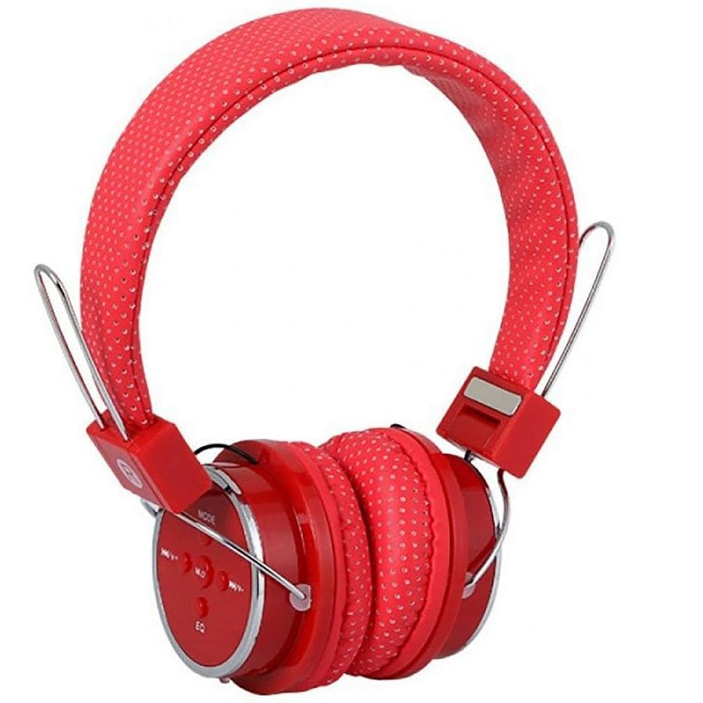 Fone Headphone Bluetooth Universal FM SD P2 MP3 B05 Vermelho