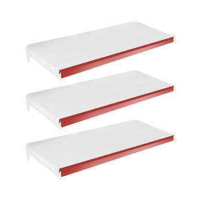 3 Bandejas Gôndolas New Plus 40X91 E P. Etiquetas Vermelho