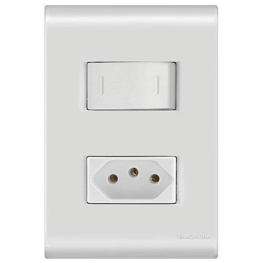 Conjunto 1 Interruptor Simples + 1 Tomada 20A - Tlb012