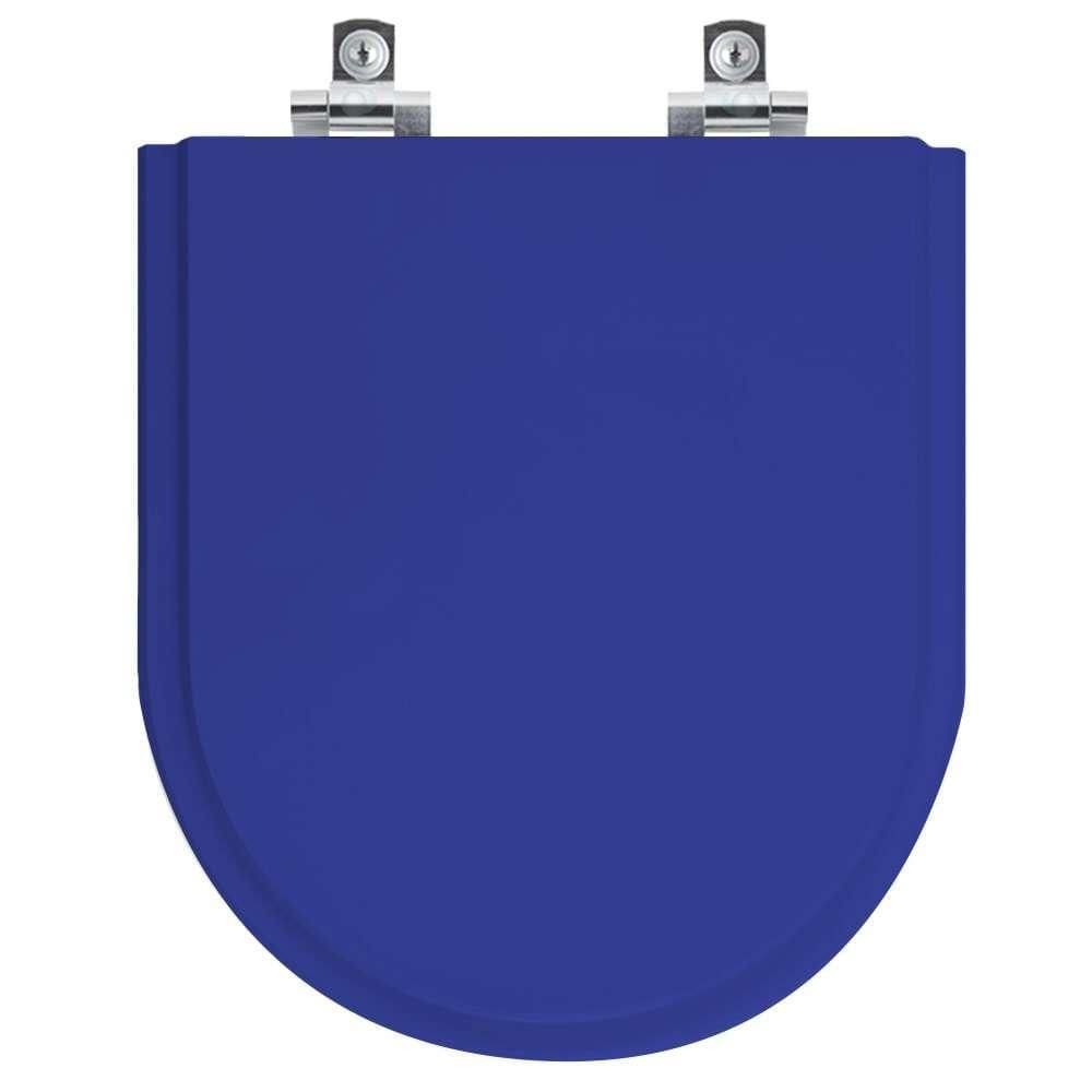 Assento Sanitário Soft Close Riviera Azul para vaso Celite
