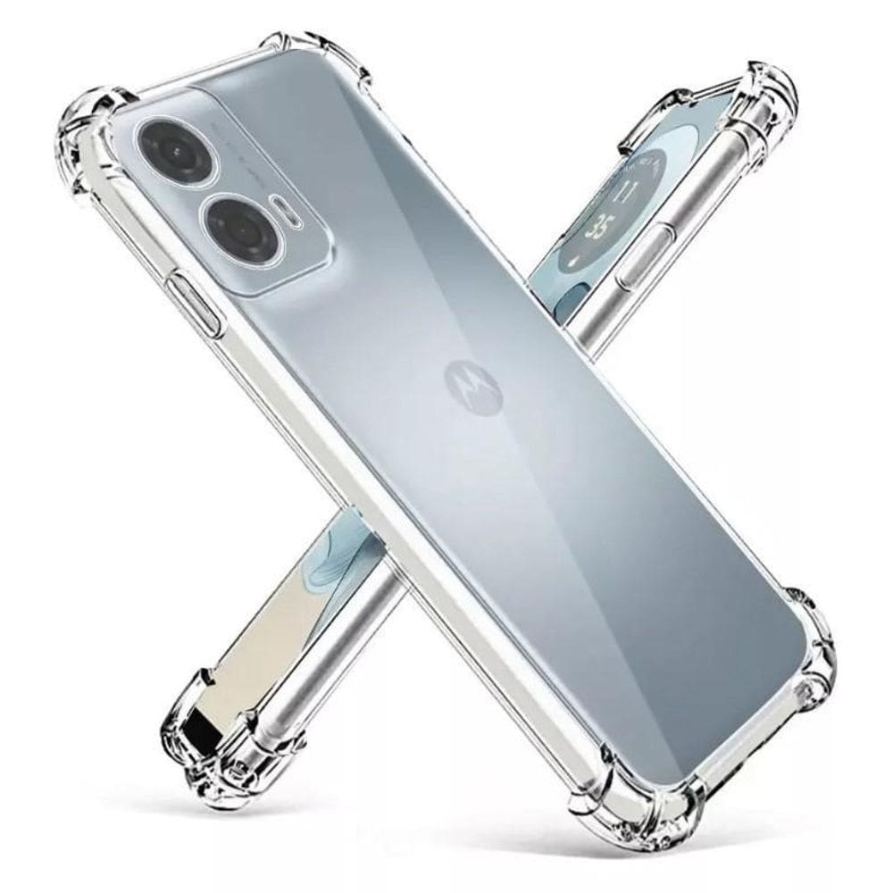 Capa Gel Air Cushion Para Moto Edge 50 Fusion - Transparente