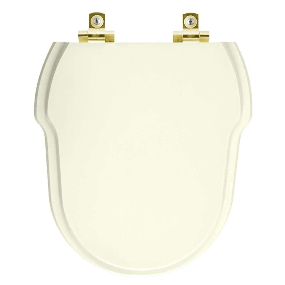 Assento Sanitário Soft Close Hampton Biscuit para vaso Incepa com Ferragem Dourada