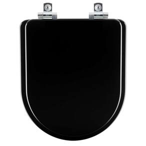 Assento Sanitário Soft Close Omega Ébano (Preto) para vaso Deca