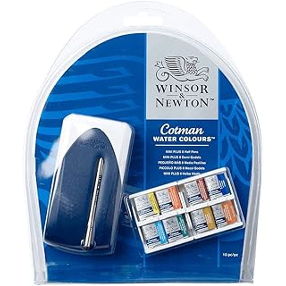 Aquarela Winsor & Newton Cotman Pastilha Mini Plus C/8 Cores 0390396