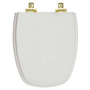 Assento Sanitário Soft Close Monte Carlo Cinza Real para vaso Deca com Ferragem Dourada