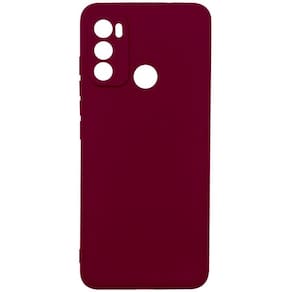 Capinha Moto G60 Silicone Aveludado - Bordô