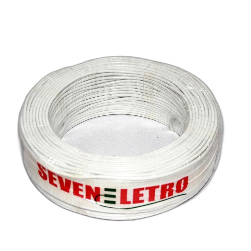 Fios Elétricos Antichamas Flexível 1,5 Mm-100 Metros Branco.