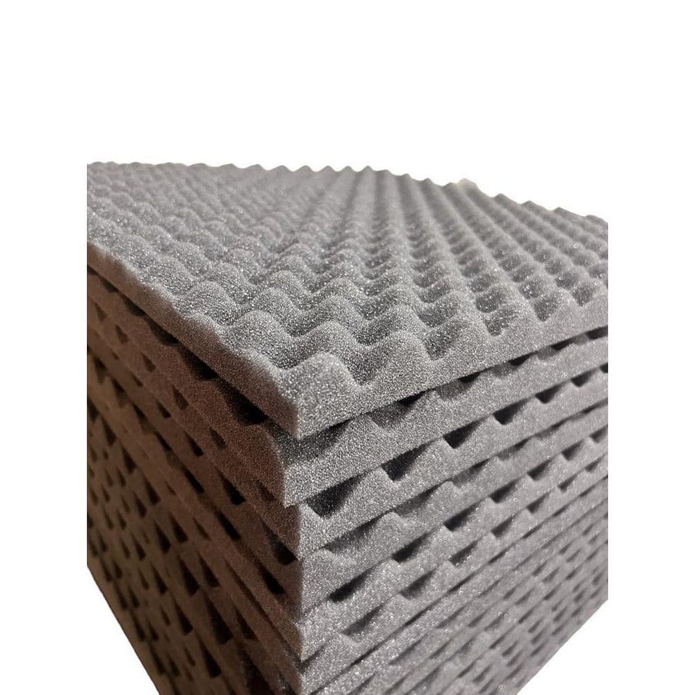 Espuma Acústica 50 X 50 X 3Cm Cx De Ovo - 8 Pl Anti Chamas