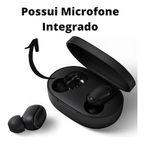 Fone Intra Auricular Bluetooth Preto Para Samsung A02 / A02S
