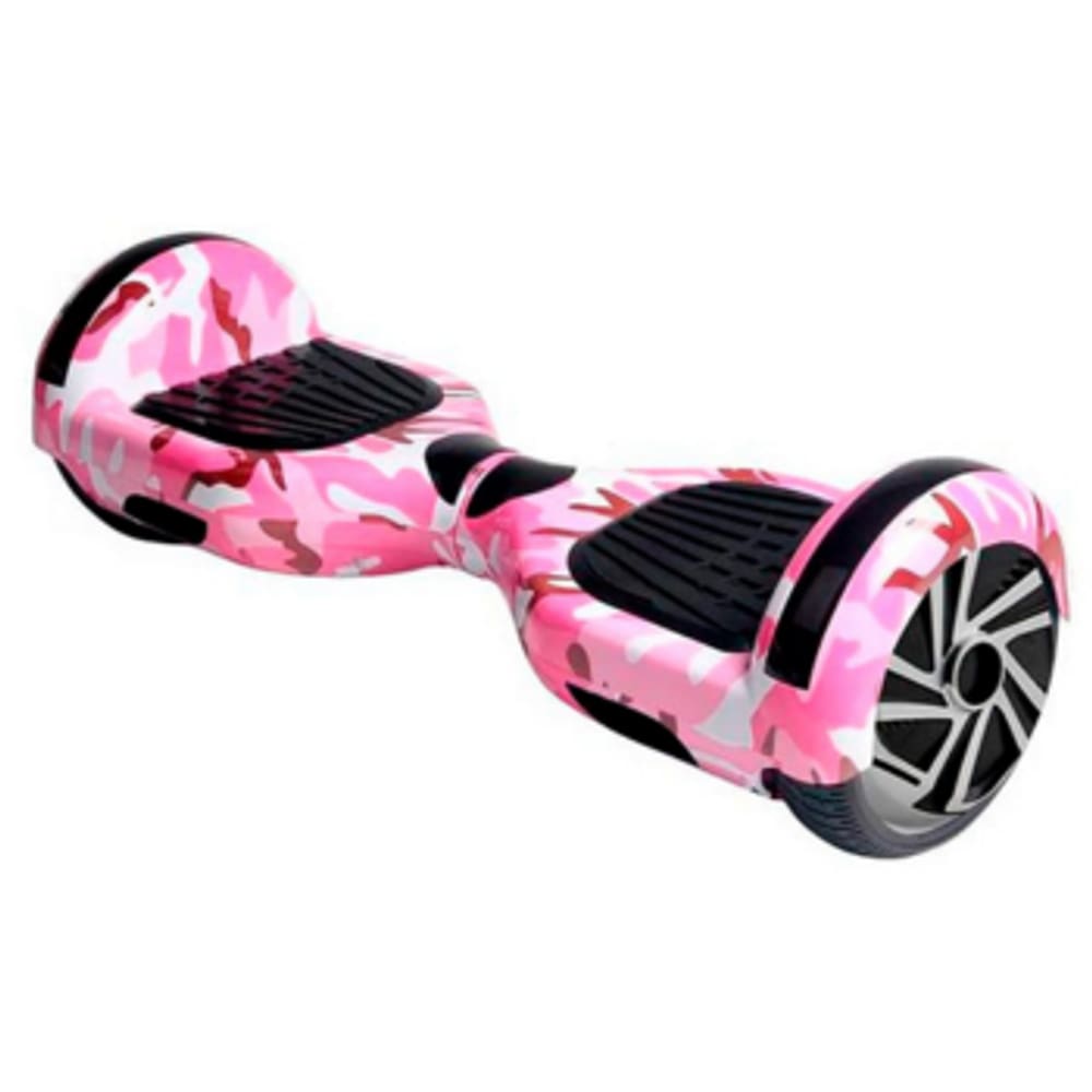 Hoverboard Skate Elétrico 6.5 Polegadas Rosa Camuflado Led Bluetooth Brinovar