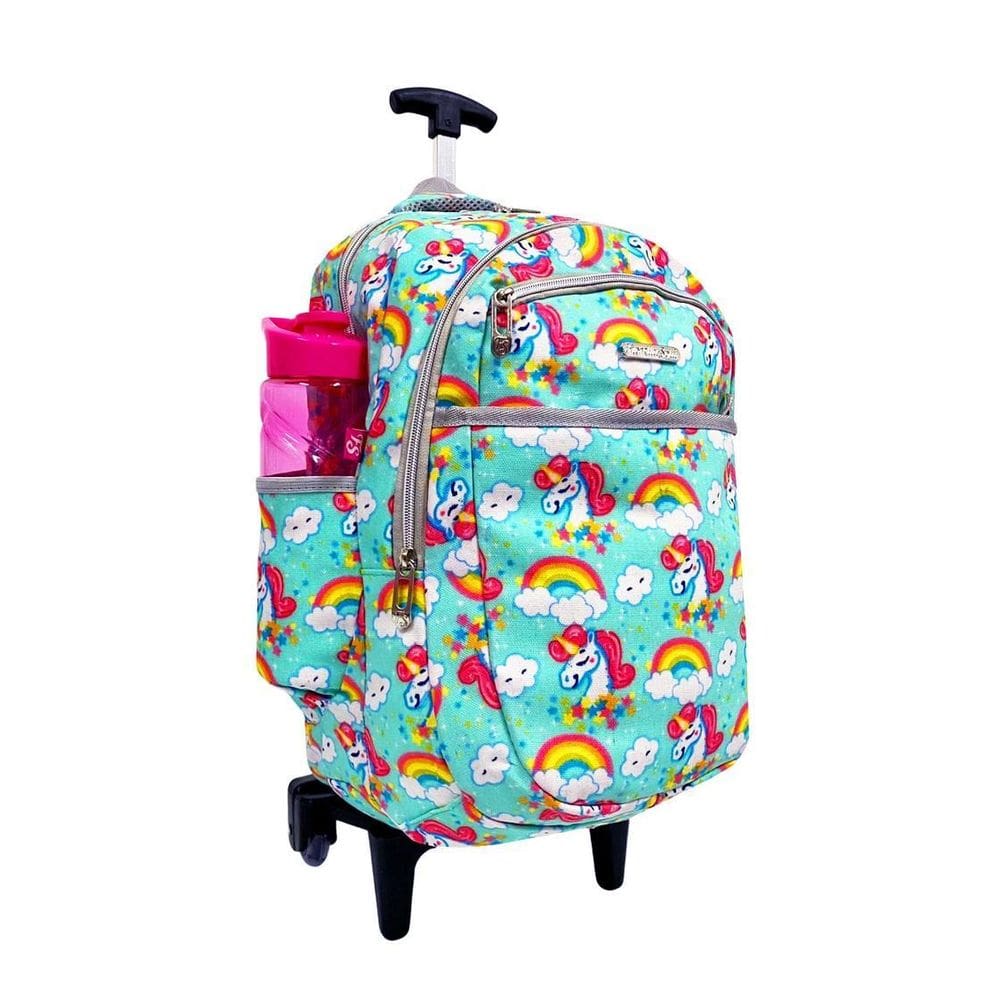 Mochila Rodinhas Feminina Unicórnio Resistente Ótima