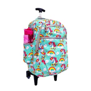 Mochila Rodinhas Feminina Unicórnio Resistente Ótima