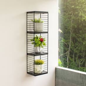 Cubo Decorativo Vertical Decorativo Preto/Preto