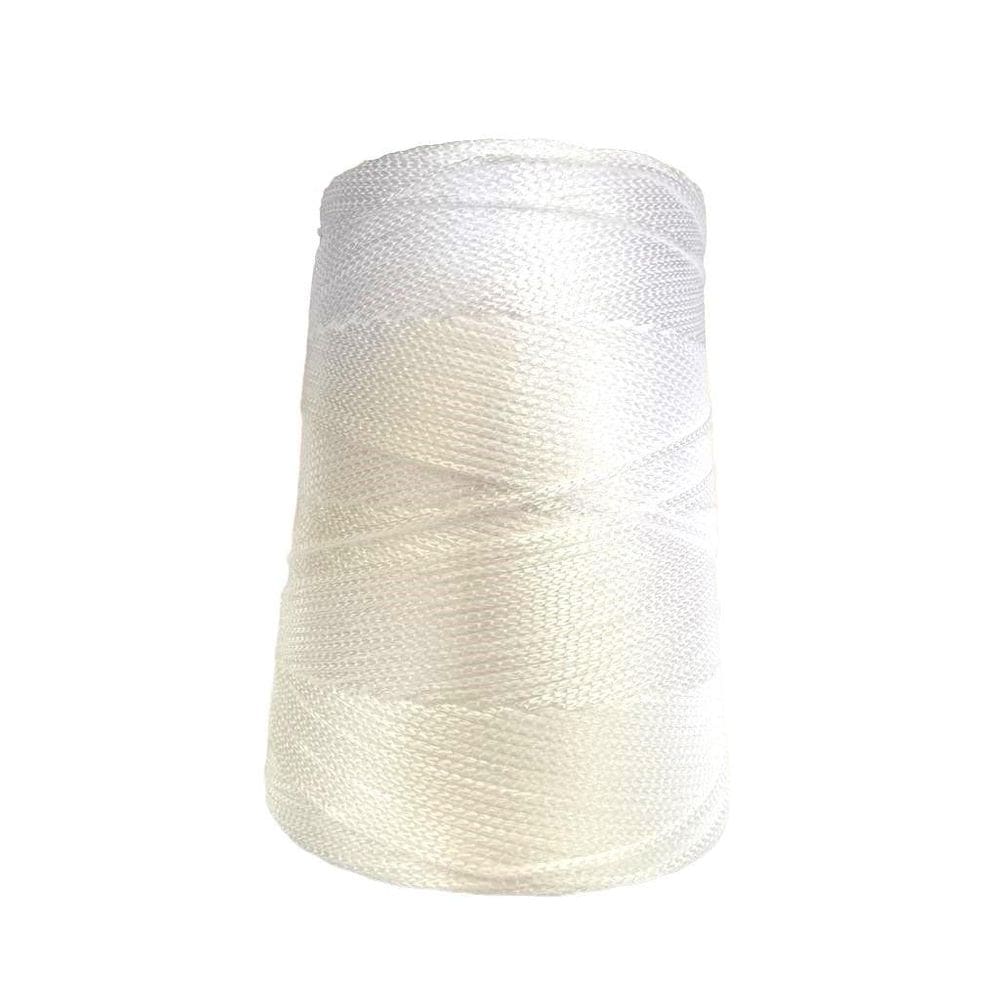 Fio Náutico Cordão 500G 3Mm 500M Croche Trico Bolsa Branco