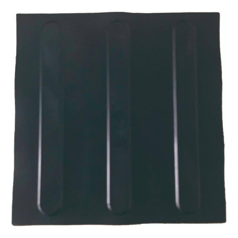 Kit 16 Pçs Piso Tátil Pvc 25X25 Direcional Preto