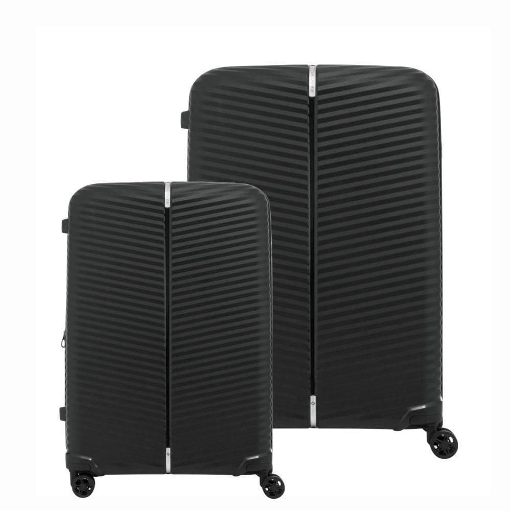 Conjunto de Malas de Viagem Expansível em Polipropileno Samsonite Varro 2 Peças P/M Cadeado TSA - Preta