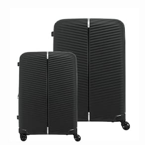 Conjunto de Malas de Viagem Expansível em Polipropileno Samsonite Varro 2 Peças P/M Cadeado TSA - Preta